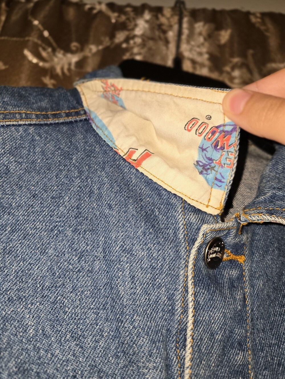 Vintage Planet Hollywood Embroidered Denim Jacket- Key West - Picture 7 of 8